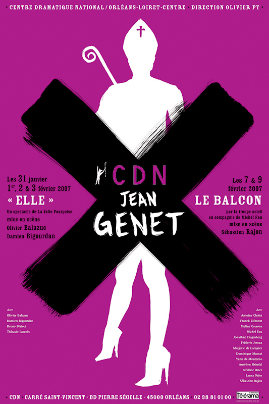 Affiche Poster CDN Orléans - Jean Genet