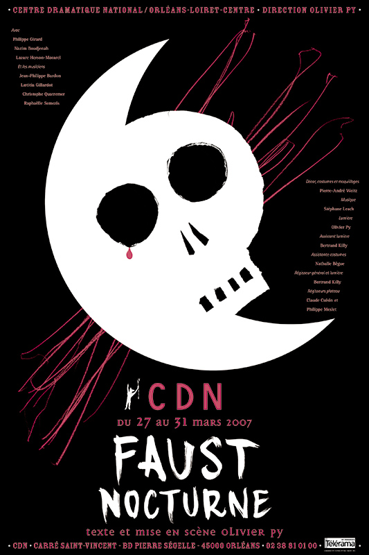 Affiche Poster CDN Orléans - Faust nocturne