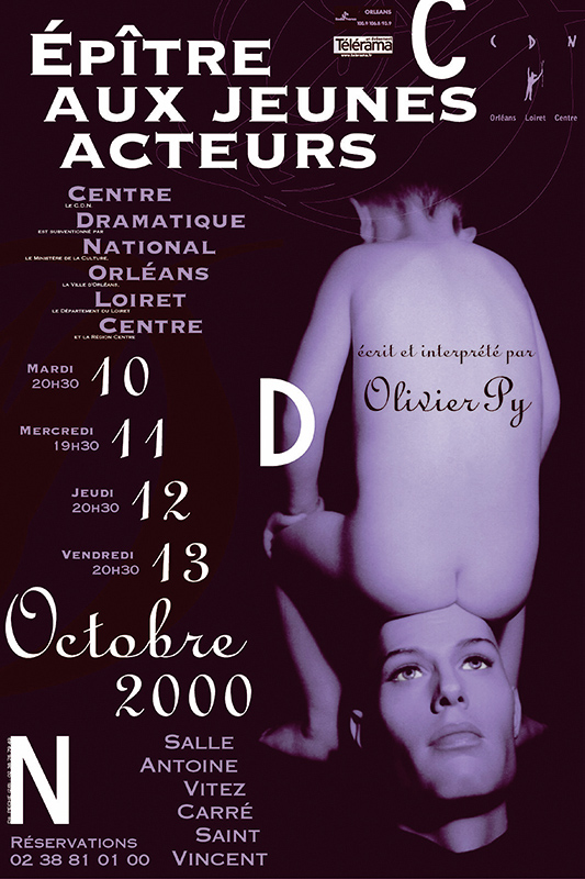 Affiche Poster CDN Orléans - Épître pour les jeunes acteurs
