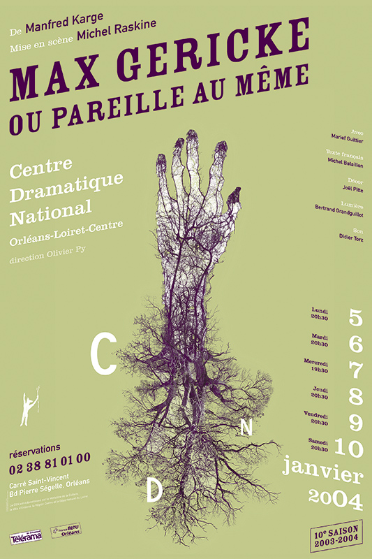 Affiche Poster CDN Orléans - Max Gericke ou pareille au même