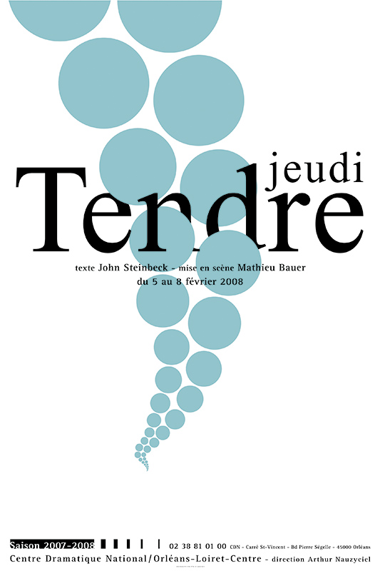 Affiche Poster CDN Orléans - Tendre Jeudi