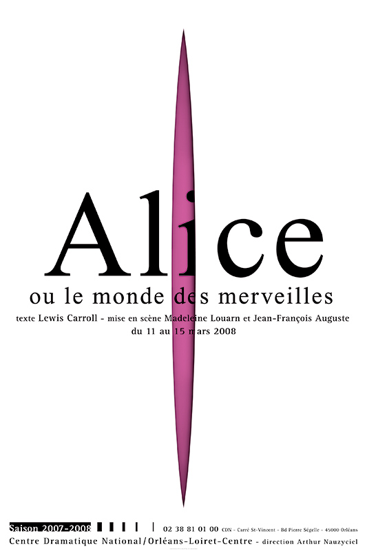 Affiche Poster CDN Orléans - Alice ou le monde des merveilles
